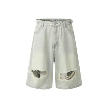 NEVER RULE Denim Shorts Unisex