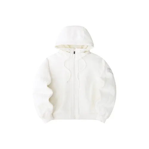 Anta Life Collection Jackets Coats Women's Beige White
