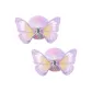 Lively Embroidery Purple Butterfly