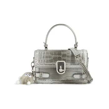 CentarlKatty Polyurethane Handbag Women's Gray Crocodile Print