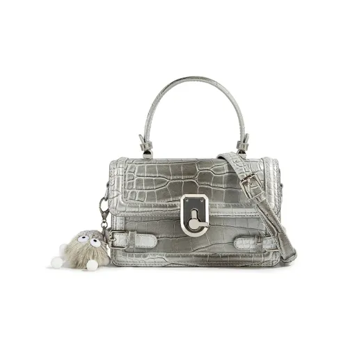 CentarlKatty Polyurethane Handbag Women's Gray Crocodile Print