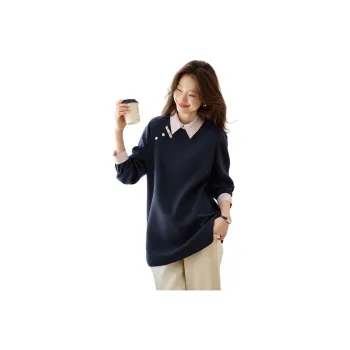 Mo Han Yi Mei Sweatshirt Women's Navy Blue