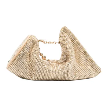 CULT GAIA Rhinestone Clutch Women's Gold