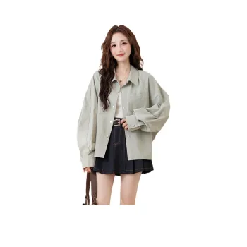 Tonlion Shirt Women's Light Gray Green