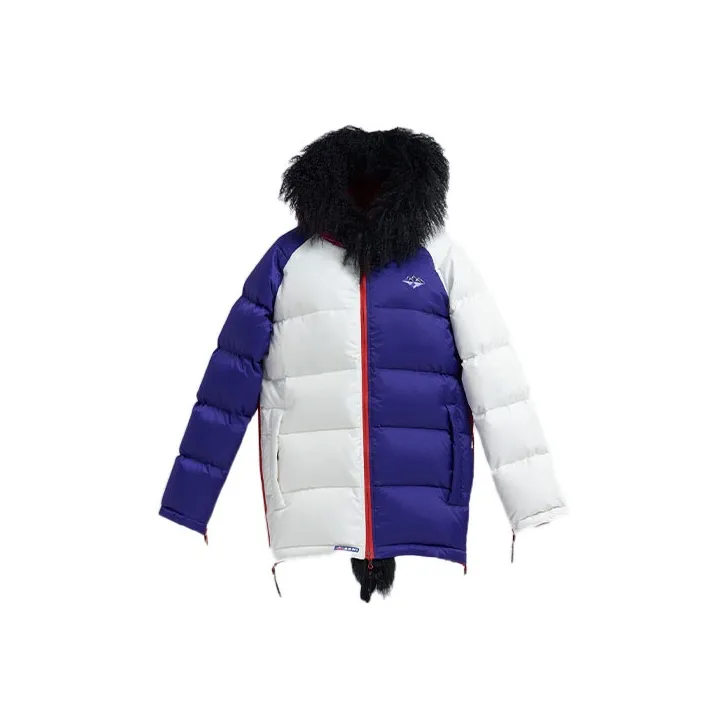 MARNI FW21 Colorblock Hooded Loose Fit Mid Length Down Jacket Women's Multicolor-0