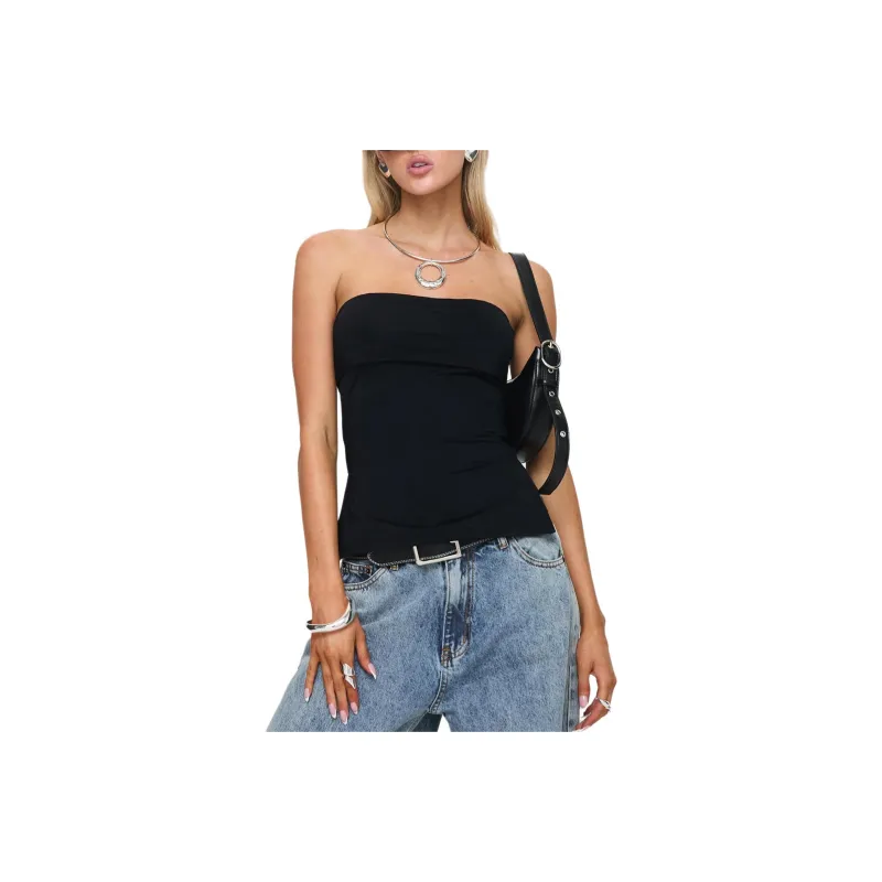 PRINCESS POLLY STRUTTER STRAPLESS TOP Strapless Top Women's BLACK/Black-0