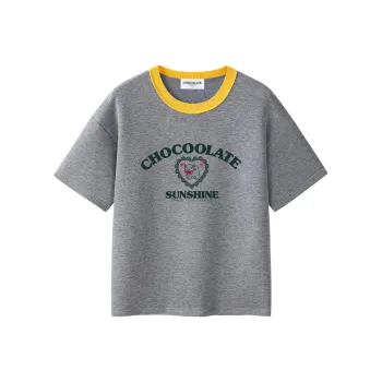  CHOCOOLATE Drop Shoulder Sleeve T Shirt Women's GYX/Gray