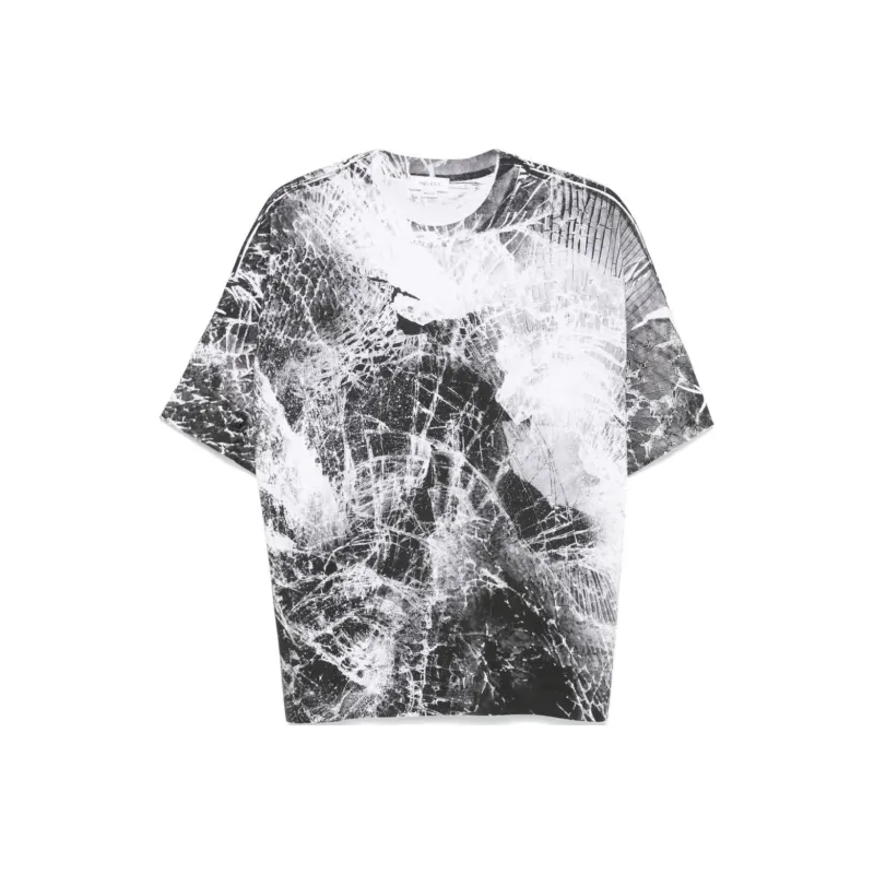 Alexander McQueen Smashed Screen print T shirt-0