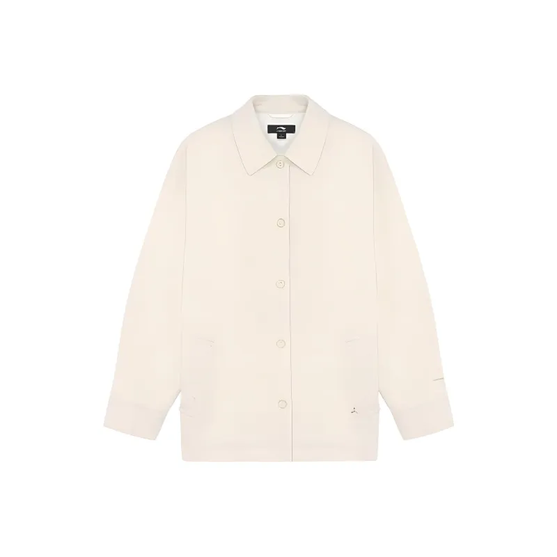 LI NING 1990 Classic Collection Jackets Coats Women's Ivory-0