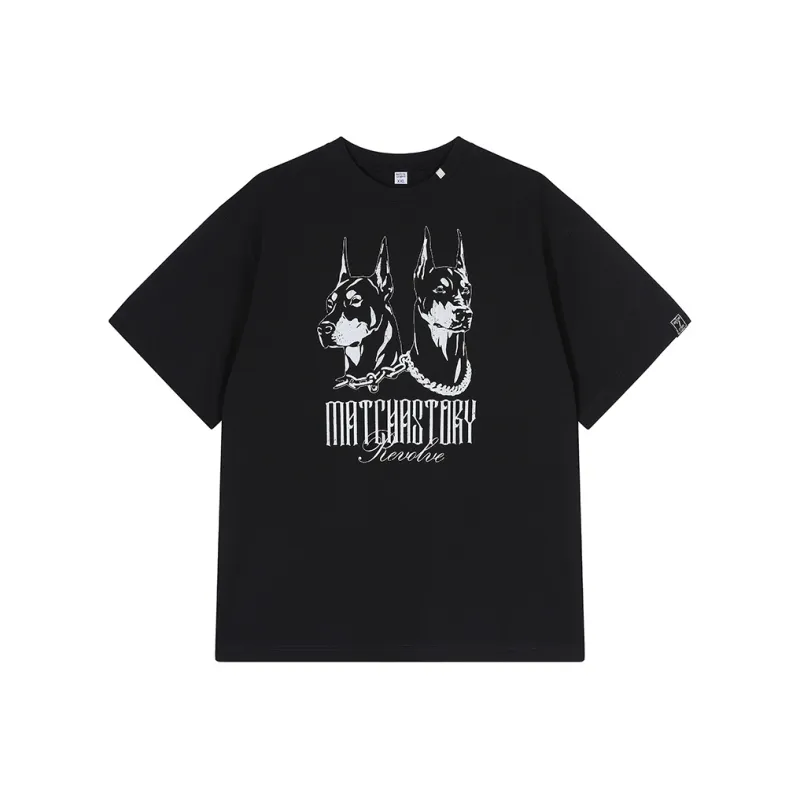 MATCHA STORY College Series T Shirt Unisex Black-0
