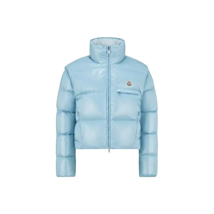Moncler Down Jacket Women's Light Blue-0