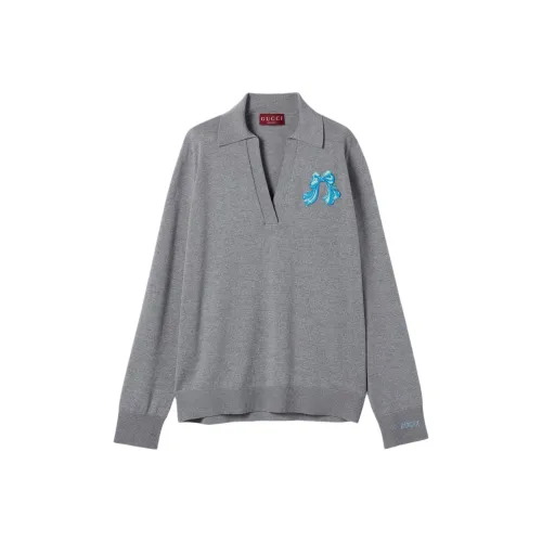 GUCCI FW25 Polo Shirt Women's Gray