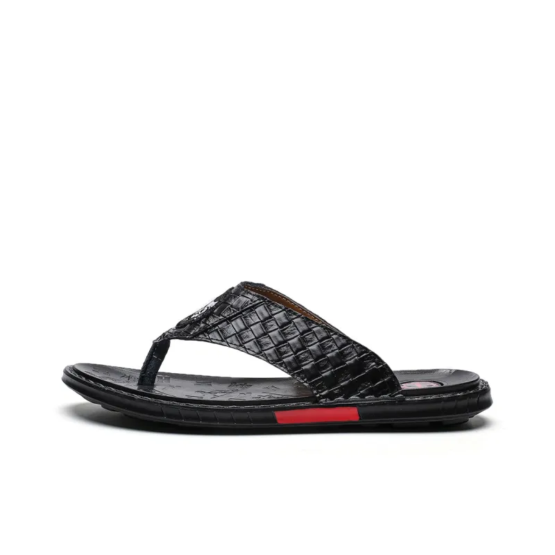 Qiandongmeili Rubber Sole Flip Flops Men's-0