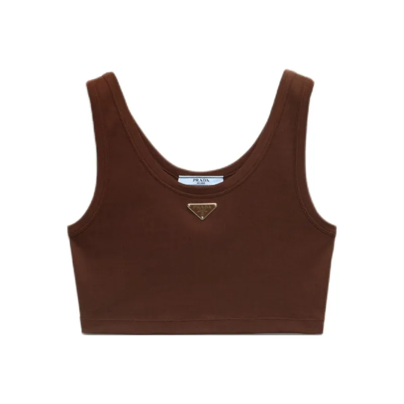 PRADA Ribbed knit Tank Top-0