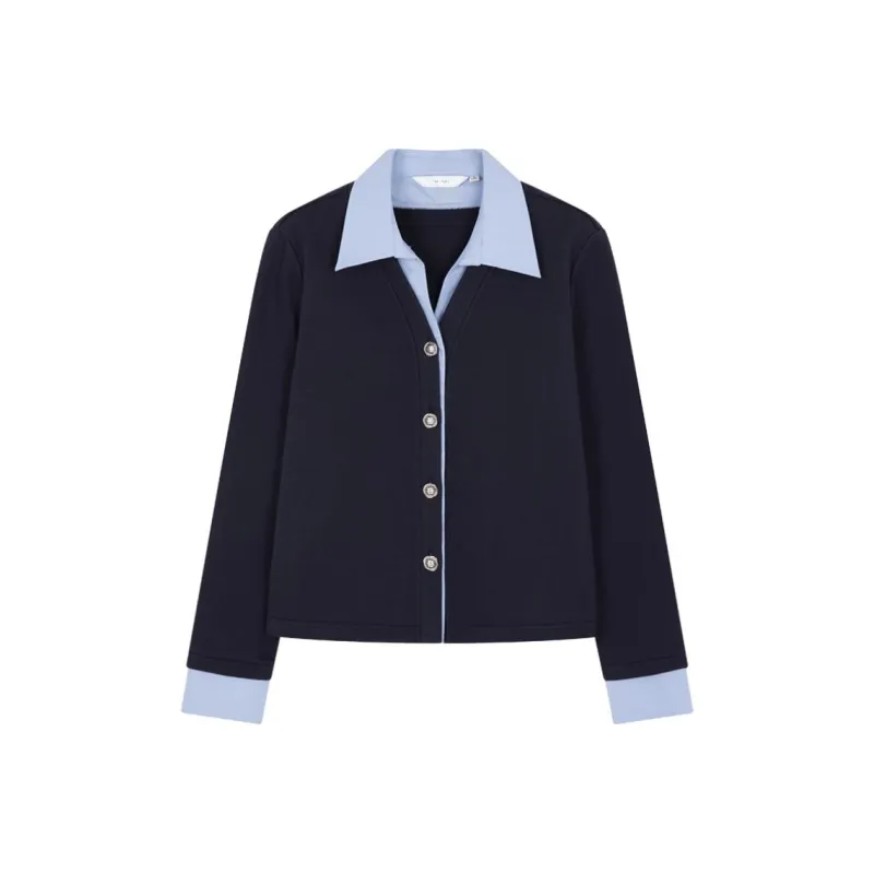 IHIMI Shirts Women's Navy Blue-0
