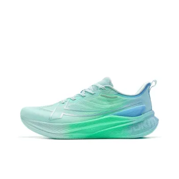 XTEP 2000km 3.0 Running Shoes Men Low Top Misty Blue, Fuzzy Moon Blue, Fluorescent Light Turquoise