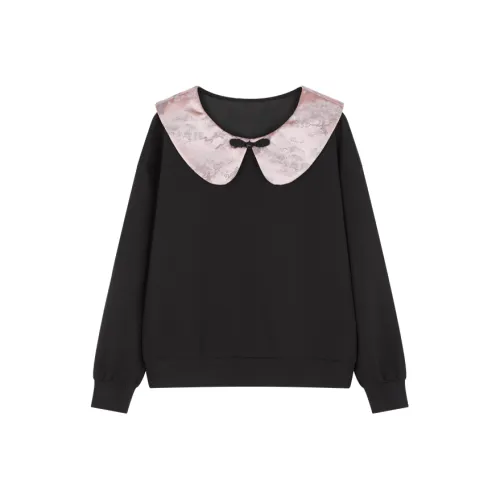 Mo Han Yi Mei Sweatshirt Women's Black & Pink