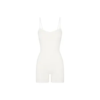 SKIMS MICRO POINTELLE TANK ONESIE Bodysuits Women's MARBLE/Marble