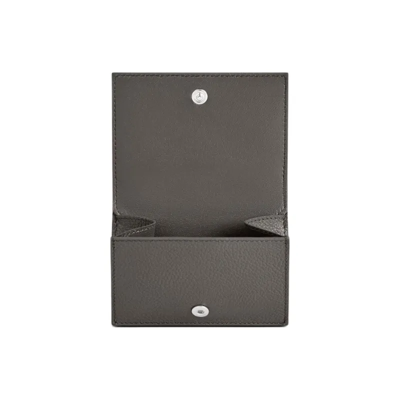 Balenciaga Cash Cow Leather Wallet Mini Men's Dark Green & White-2