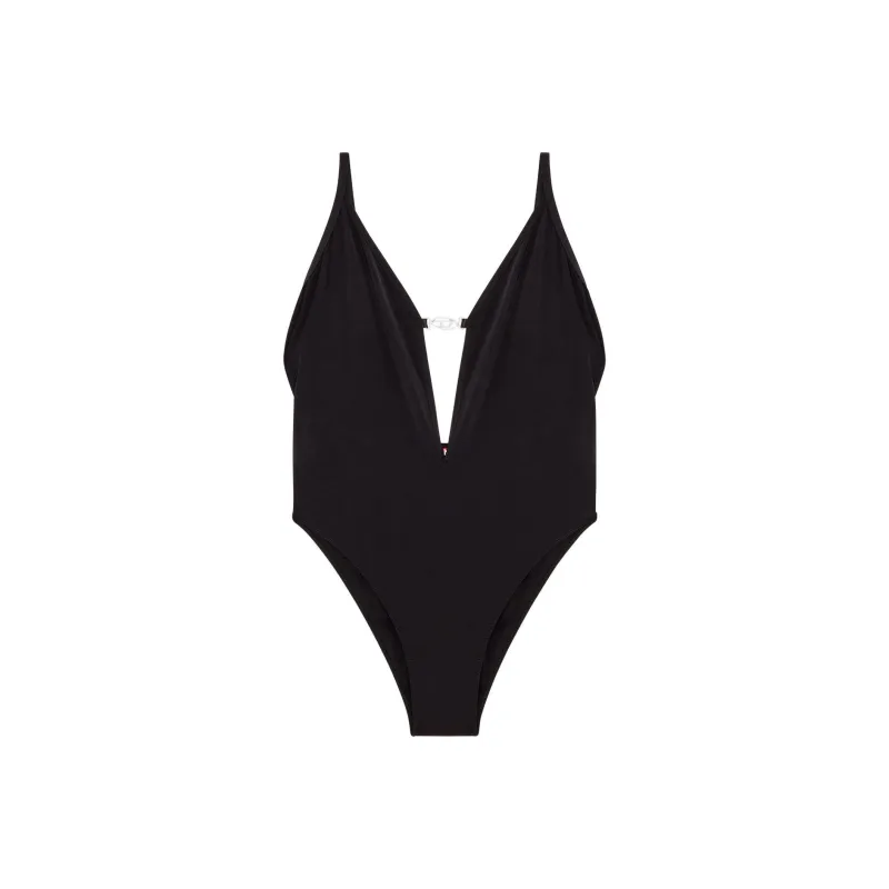 DIESEL Ufby-Oval-D Plaque Cut-Out Detailed Bodysuit-0