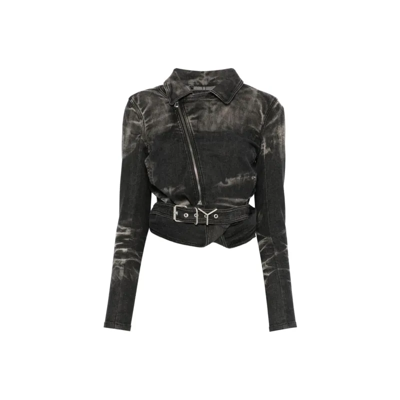 Y/Project Wrap Fitted Denim Jacket-0