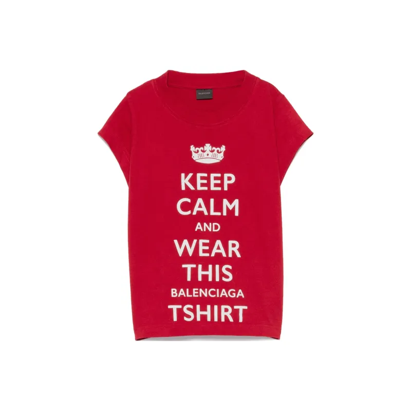 Balenciaga Slogan print T shirt-0