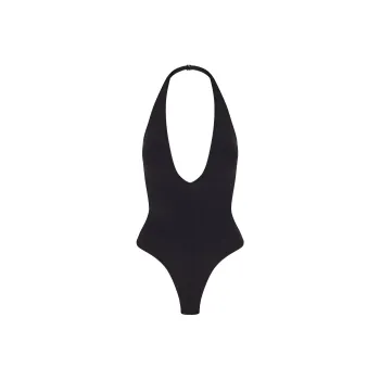 SKIMS SEAMLESS SCULPT DEEP PLUNGE THONG BODYSUIT Bodysuits Women's ONYX/Onyx