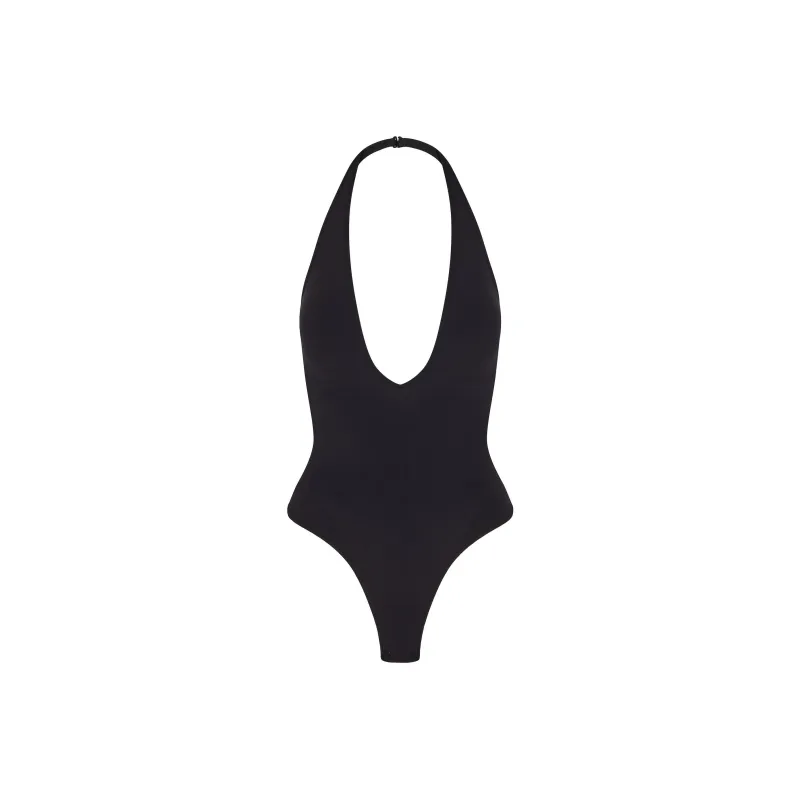 SKIMS SEAMLESS SCULPT DEEP PLUNGE THONG BODYSUIT Bodysuits Women's ONYX/Onyx-0