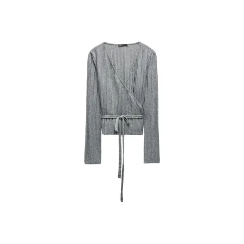 ZARA Knitwear Women's Zebra Print Gray