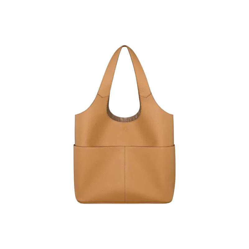 DIOR Cow Leather One Shoulder Handbag Men's Brown-0