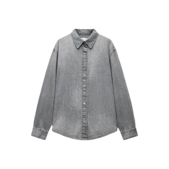 ZARA Trf Shirt Women's Light Gray