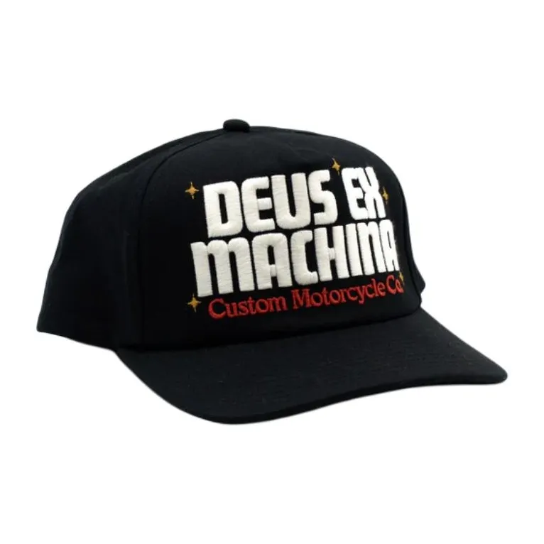 Deus Ex Machina Cotton Twill Baseball Caps Unisex Black-0