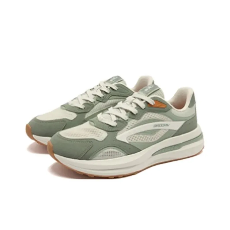 QIAODAN Dry Cushioned Slip Resistant Abrasion Resistant Low Top Casual Shoes Men's Green-2