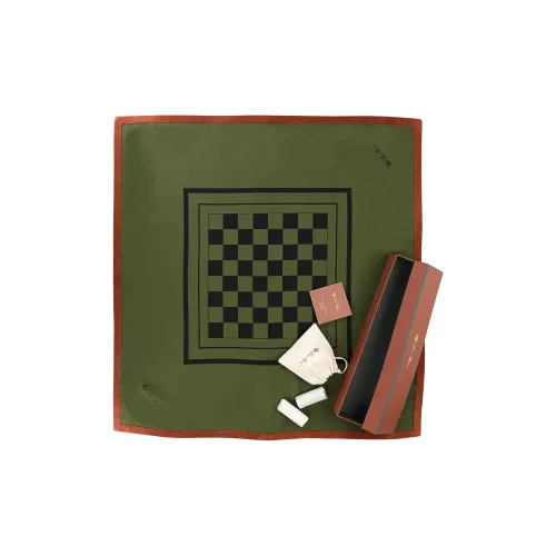 Loro Piana IL GIOCO DELLA DAMA GREEN, BROWN CHECKERS SET Green Plaid Checkers Set Board Games