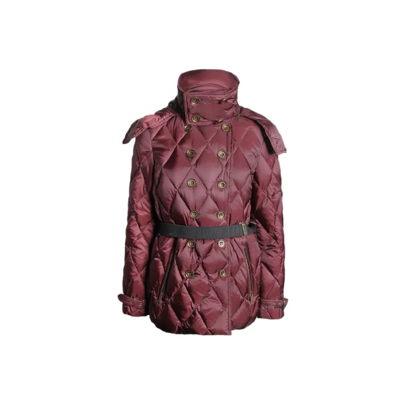 Burberry Down Jackets Women's Burgundy-0