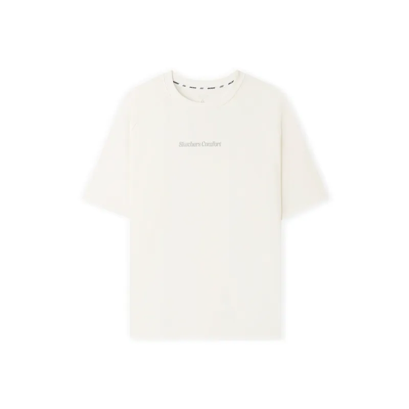 Skechers T Shirt Unisex Marshmallow White 0074-0