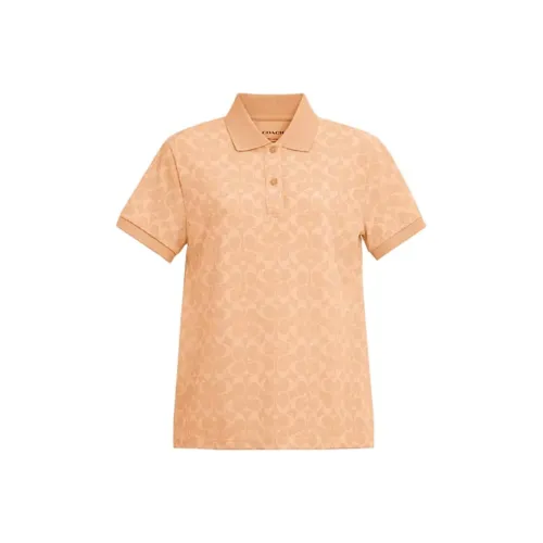 COACH SS24 Polo Shirt Women's Coral