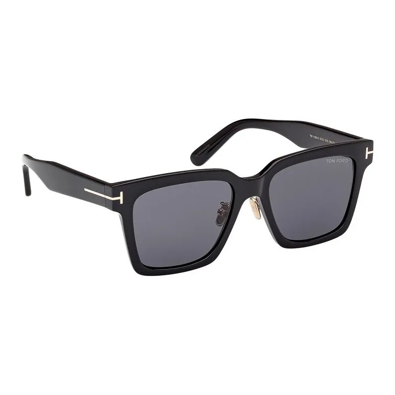 TF Acetate Plate Frame Square Sunglasses Unisex Black-2