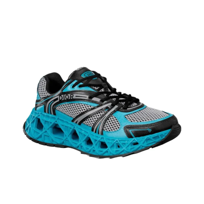 DIOR B35 NXXT Low Top Casual Shoes Men's Blue Black Limited Edition Numbered Edition-2