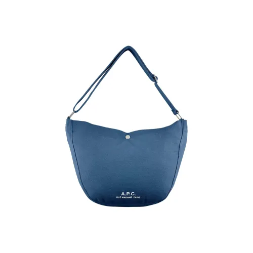 A.P.C Cotton With Polyester Shoulder Bag Women's Blue