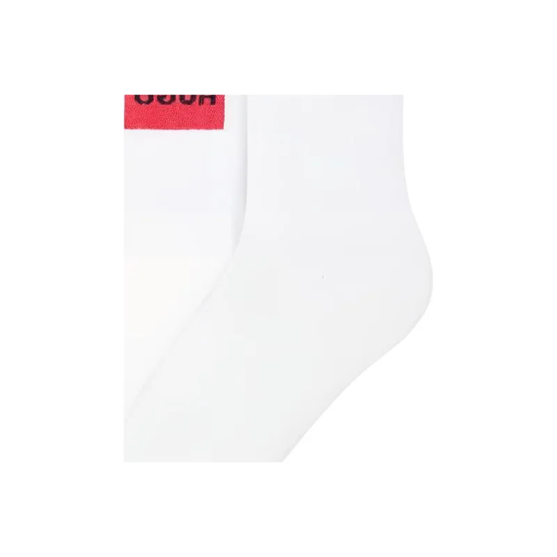 HUGO BOSS Two Pack Of Short Socks In A Cotton Blend Ankle Socks Men's 1 Pack White-4