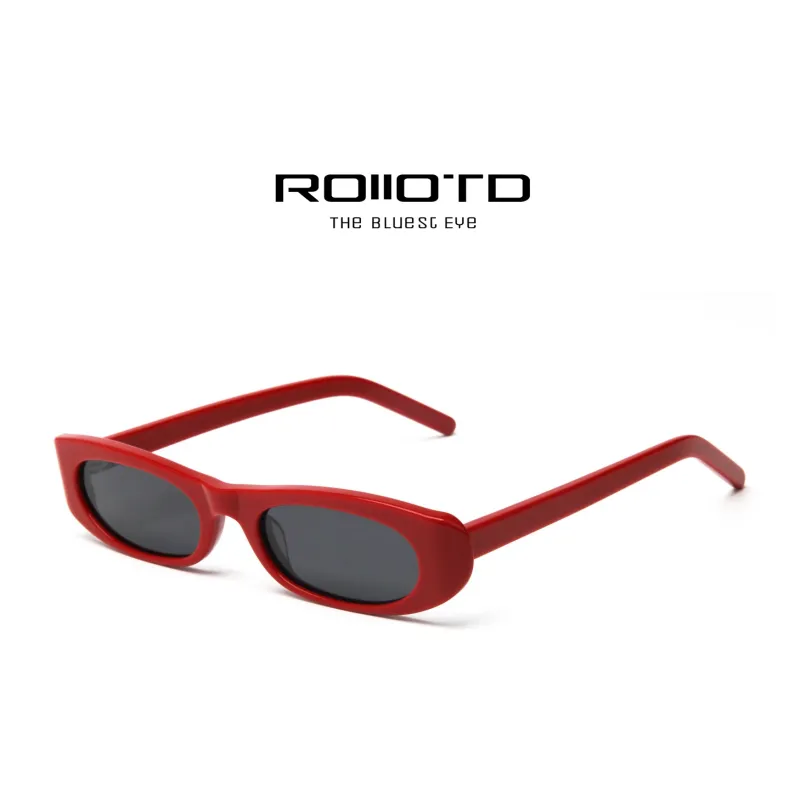 ROLLOTD Plate Frame Oval Sunglasses Unisex-7