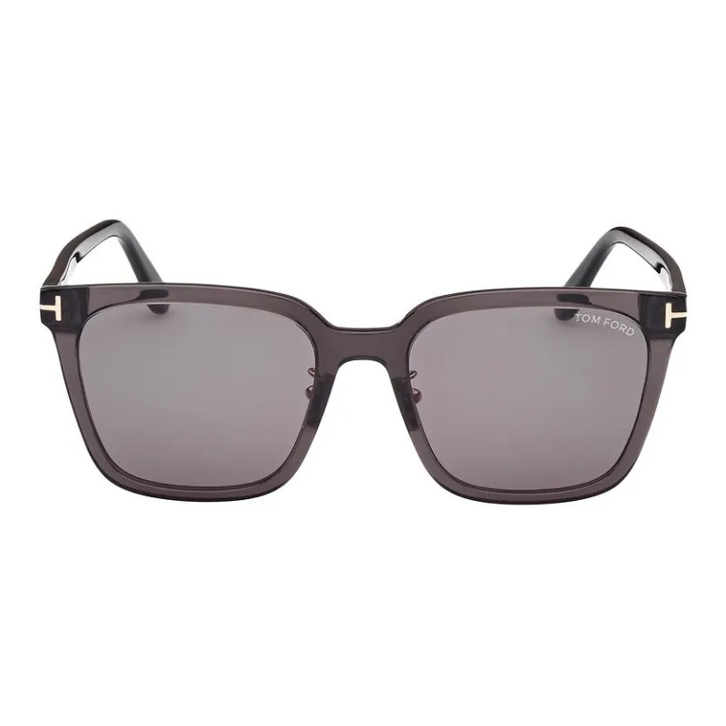 TF Plate Frame Square Sunglasses Unisex Gray-1