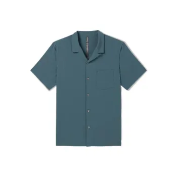 Vuori SS25 Shirt Men's Light Deep Sea Blue Gray/Light Deep Sea Heather