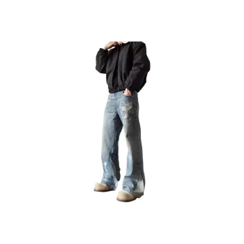 DUATOGE Jeans Men's Vintage Blue 