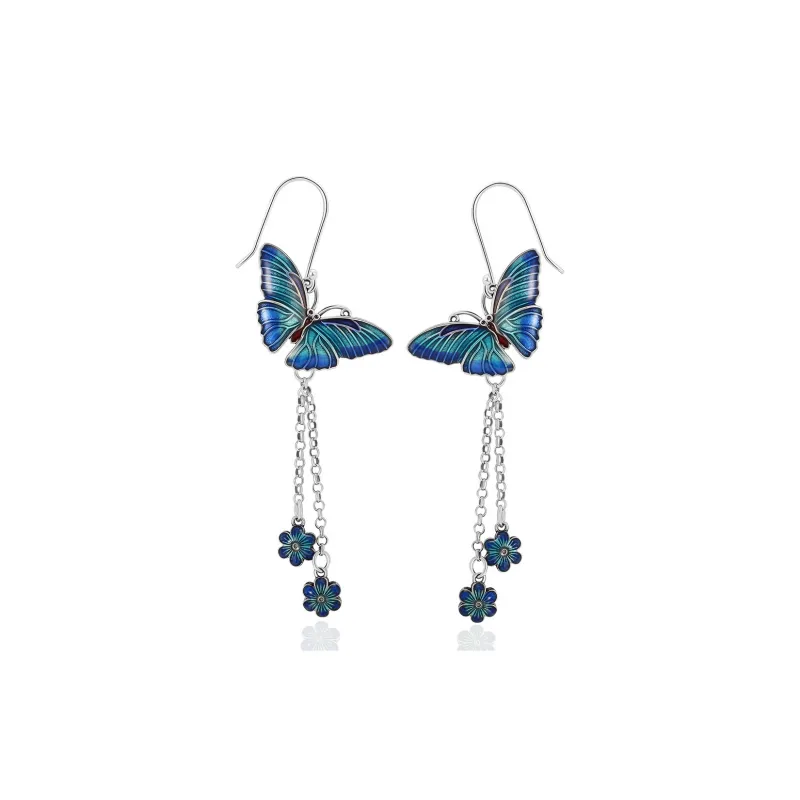 Yu Yin S925 Silver Hoop Earrings Women's-0
