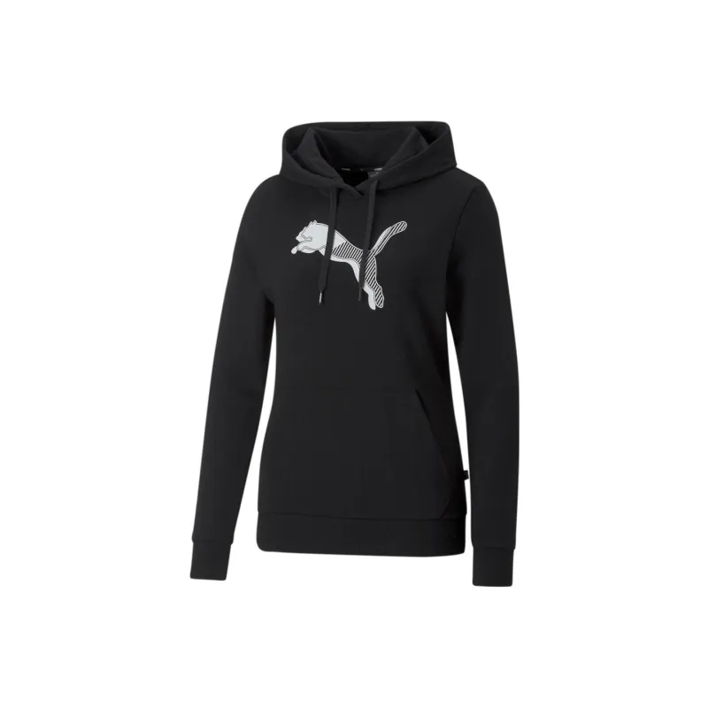 PUMA Power Graphic Hoodie TR Sweatshirt Women's Black-0