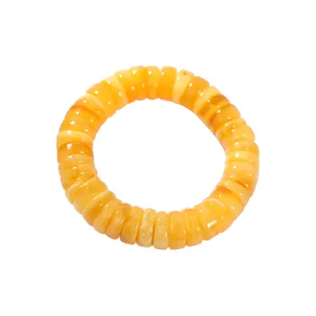 S&A Amber Beeswax Fine Jade Bracelets Unisex