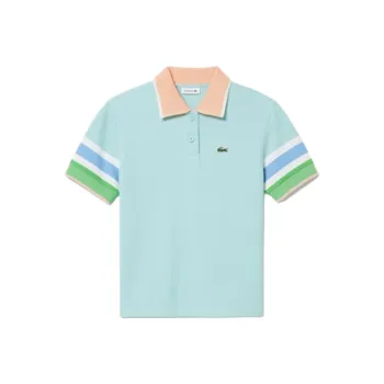LACOSTE Polo Shirt Women's Turquoise Blue