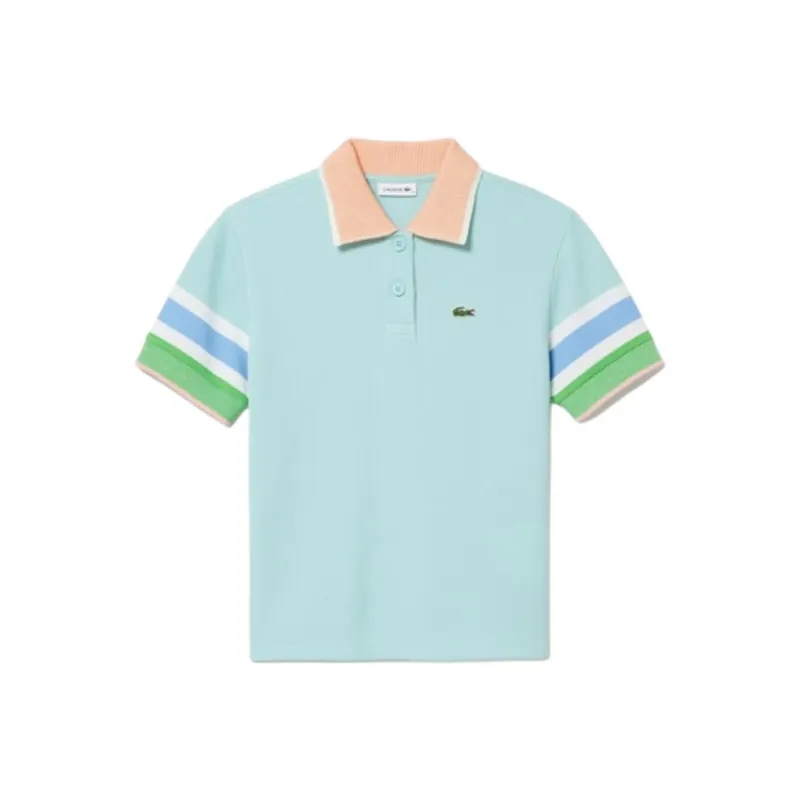 LACOSTE Polo Shirt Women's Turquoise Blue-0